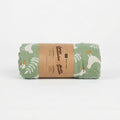Lange en mousseline – Motif oies et feuillage vert sauge